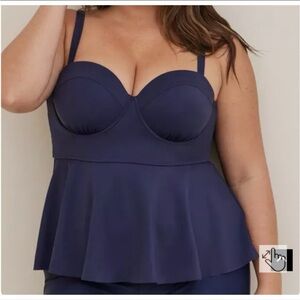 Torrid NWT Peplum tankini size 2